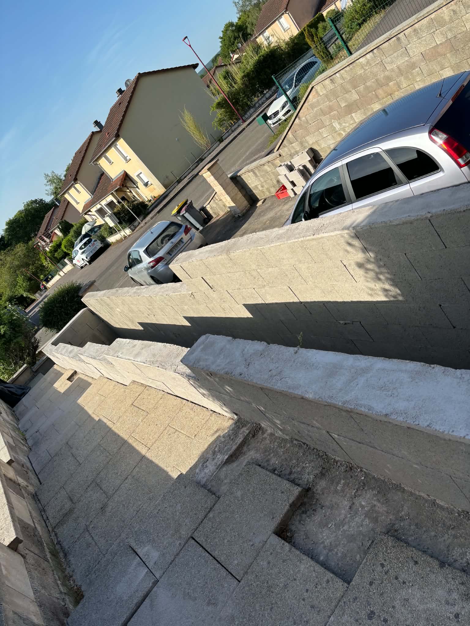 Murette béton parking